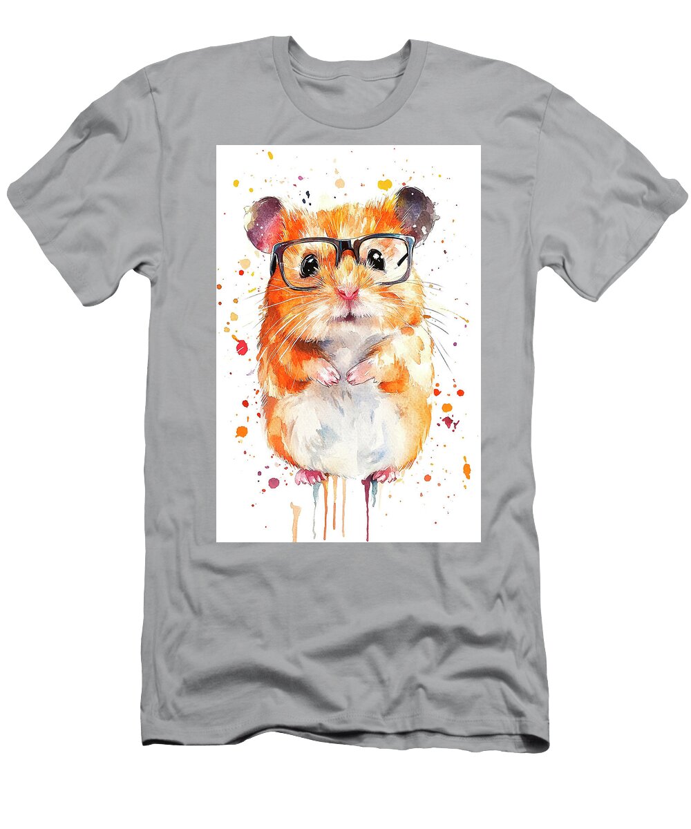 1 a Hamster Wearing Glasses Lowell Harann T-Shirt