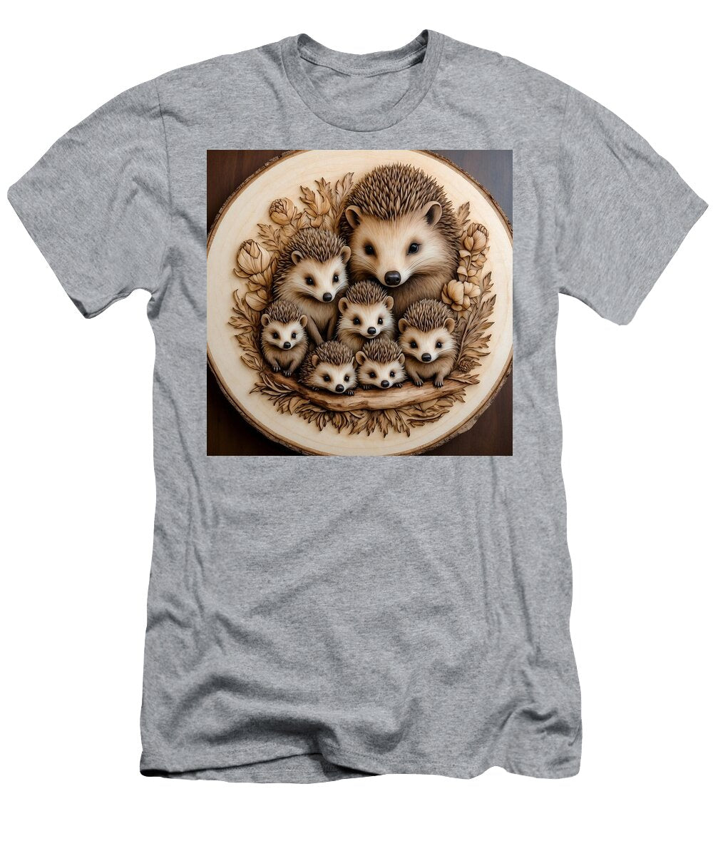 1 Adorable Hedgehog Family Portrait Ego Crash T-Shirt