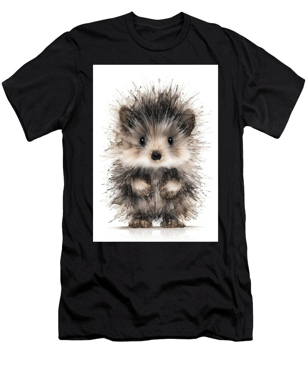 1 Adorable Hedgehog Portrait Cute Hedgehog Ethereal May Chaney T-Shirt