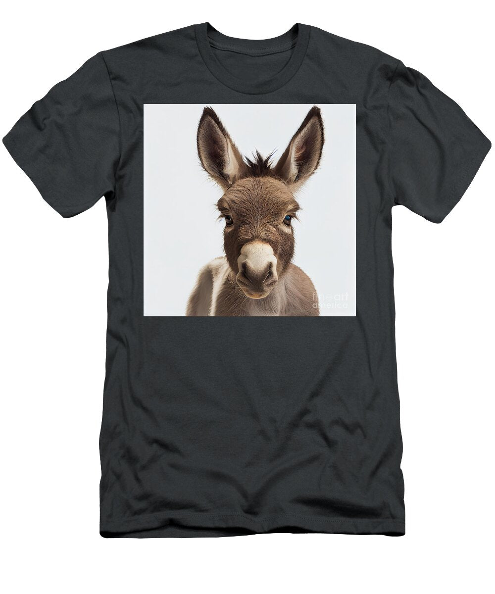 1 Baby Donkey Half Body Postrait Isolated White By Asar Studios Celestial Images T-Shirt