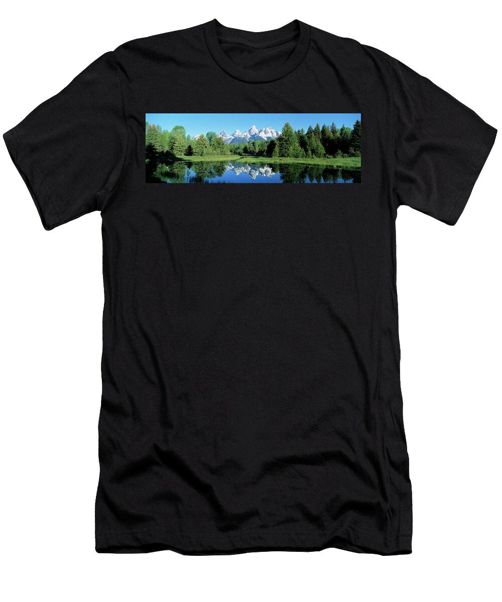 1 Beaver Pond Grand Teton National Park Wy Panoramic Images T-Shirt