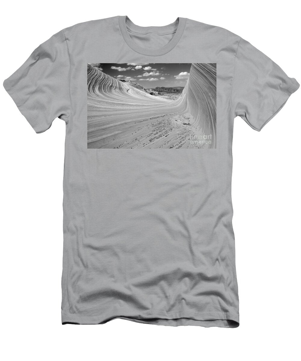 1 Black and White Sandstone Waves Adam Jewell T-Shirt