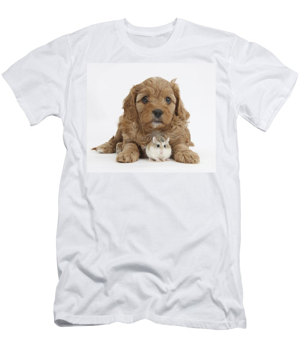 1 Cavapoo Puppy and Roborovski Hamster Mark Taylor T-Shirt