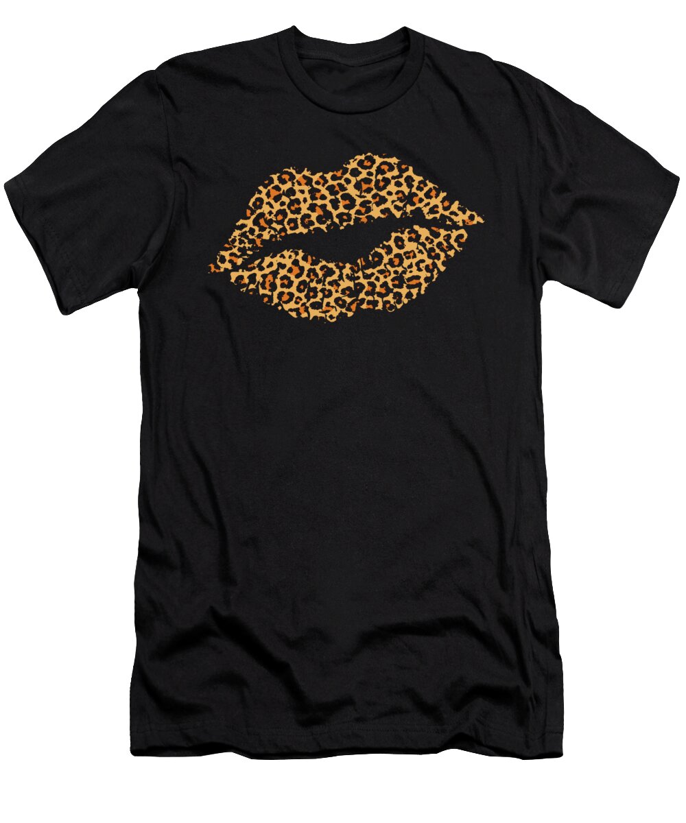 1 Cool Lips Kiss Me Leopard Cheetah Eboni Dabila T-Shirt