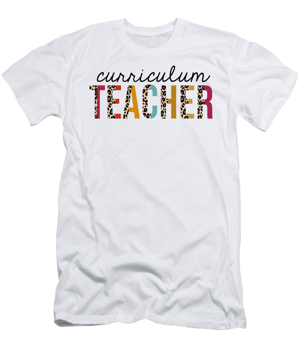 1 Curriculum Teacher Leopard Print Funny Teaching Appreciation Jensen Cena T-Shirt