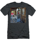 1 Donkey in a Shop Door Miroslav Liska T-Shirt