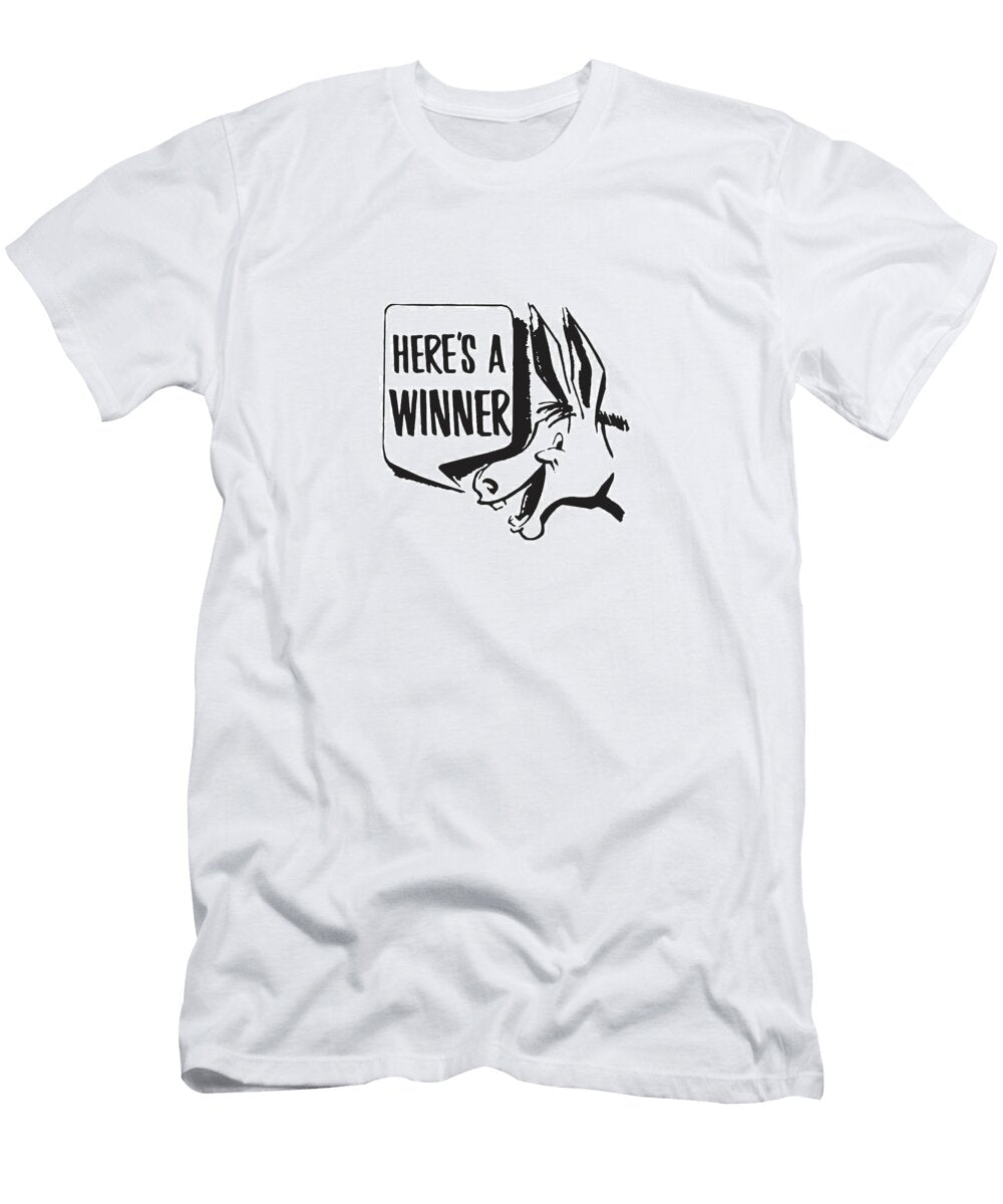 1 Donkeys Speech Bubble Says Heres a Winner Csa Images T-Shirt