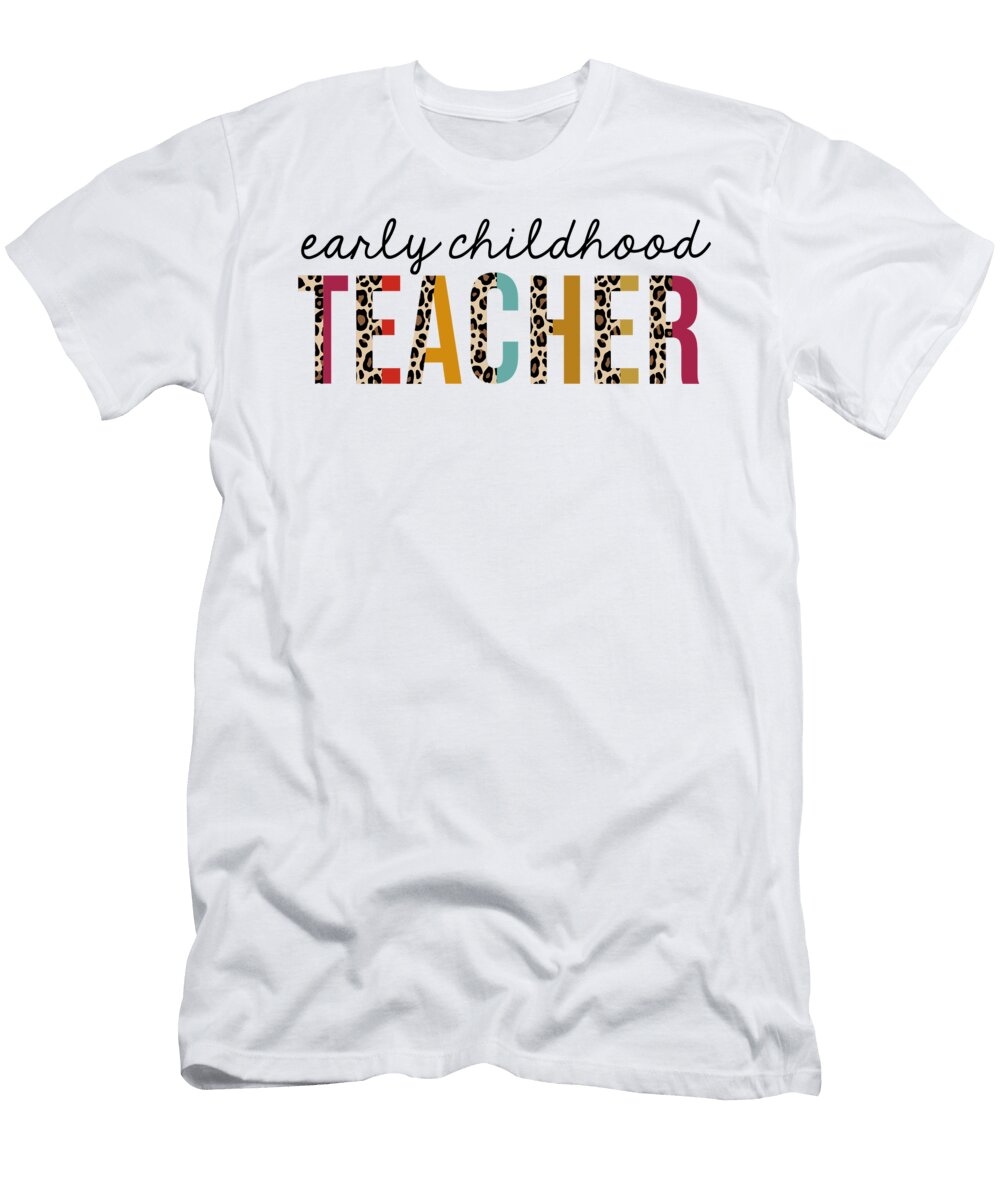 1 Early Childhood Teacher Leopard Print Funny Teaching Appreciation Jensen Cena T-Shirt