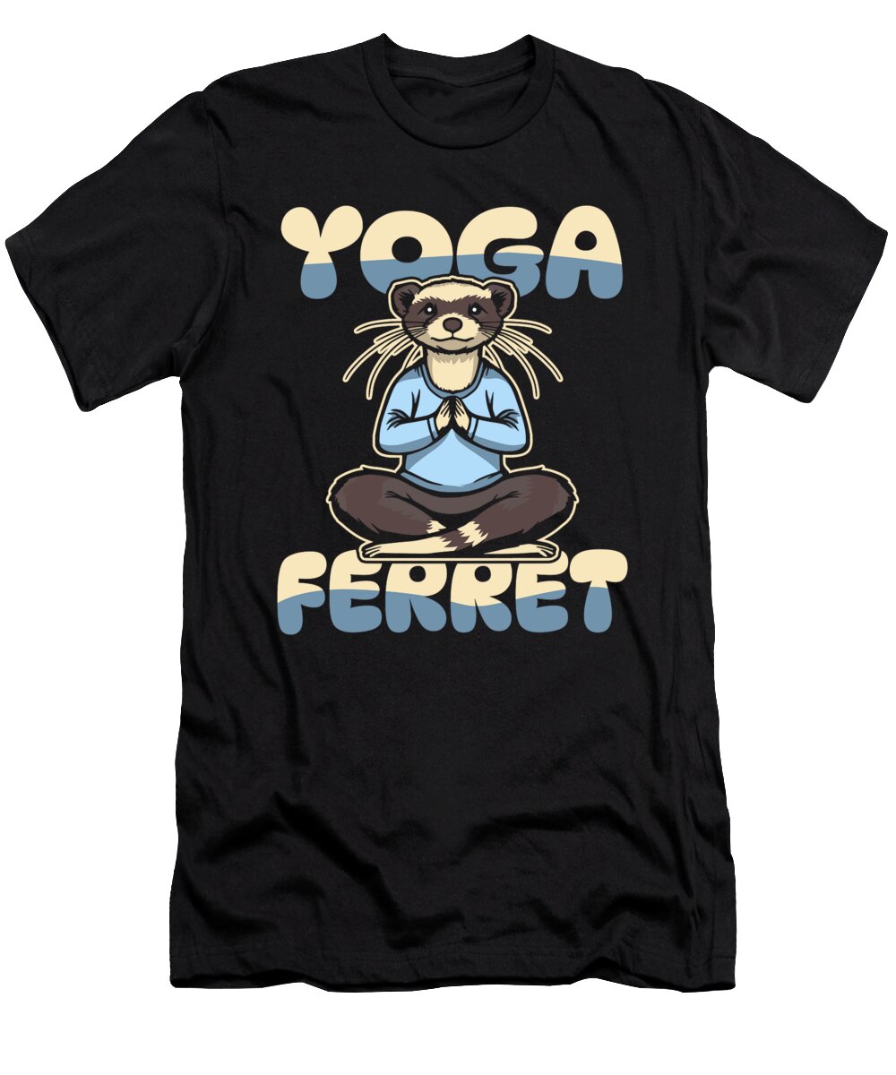 1 Ferret Cute Animal Weasel Furry Ferret Crazy Squirrel T-Shirt