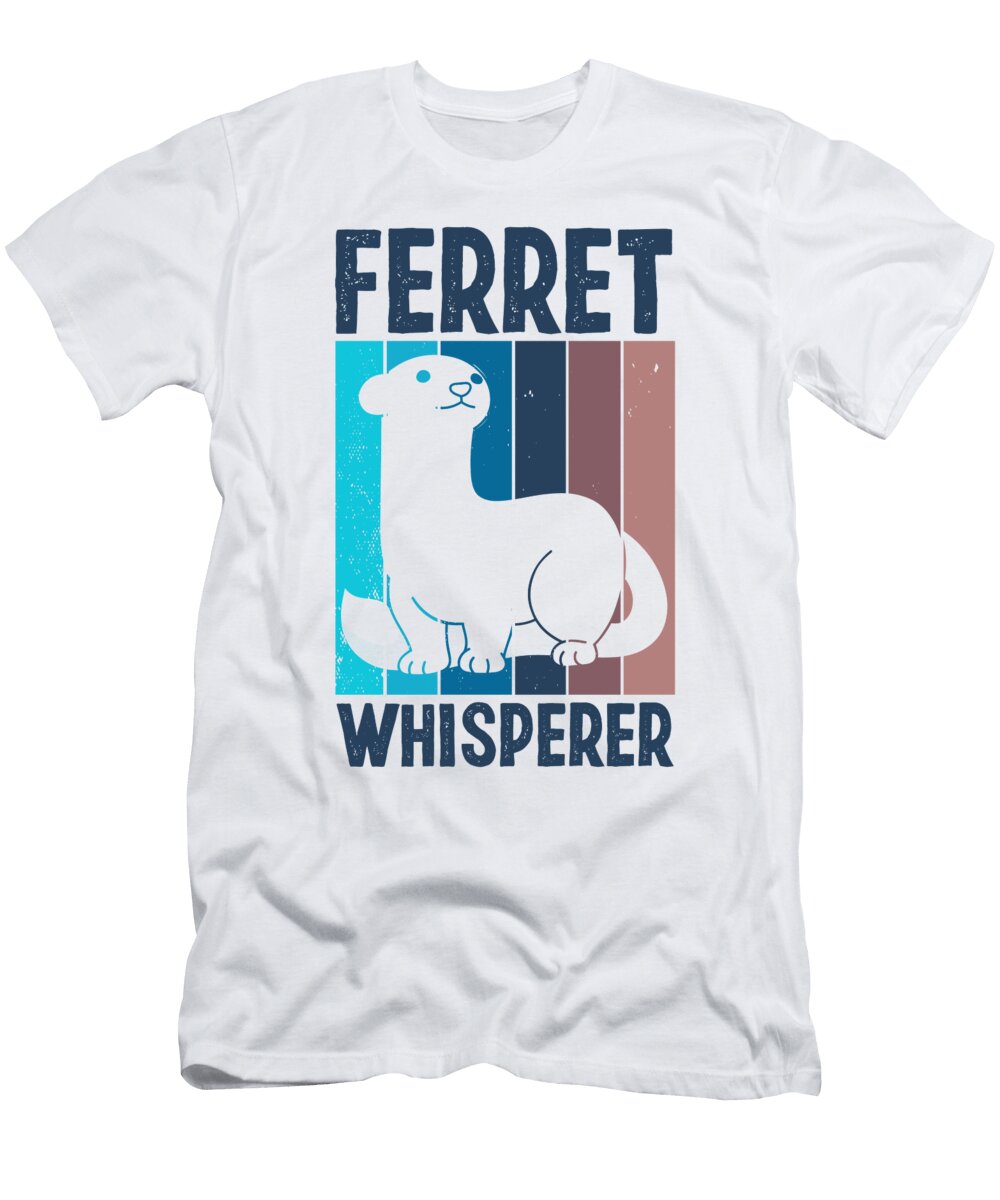1 Funny Ferret Whisperer Pet Animal Vintage Ferret Florian Dold Art T-Shirt