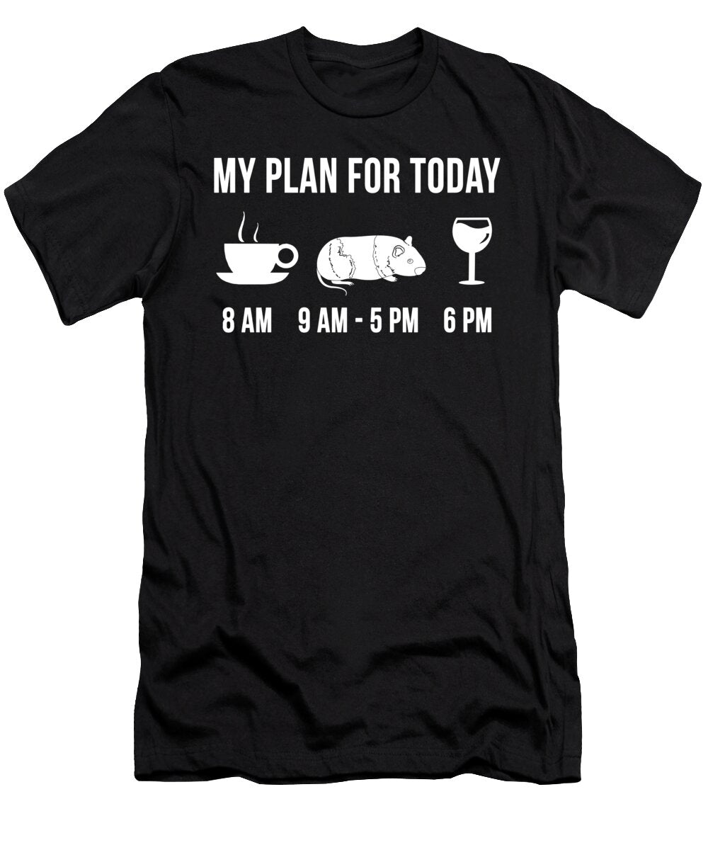 1 Funny Hamster Animal Zookeeper Wildlife My Plan for Today Lukas Davis T-Shirt