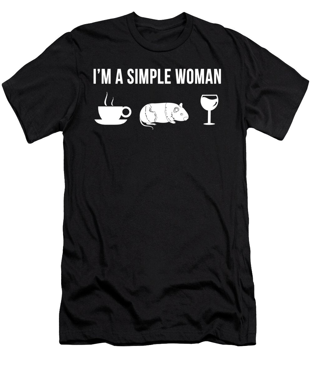 1 Funny Hamster Animal Zookeeper Wildlife Simple Man Lukas Davis T-Shirt
