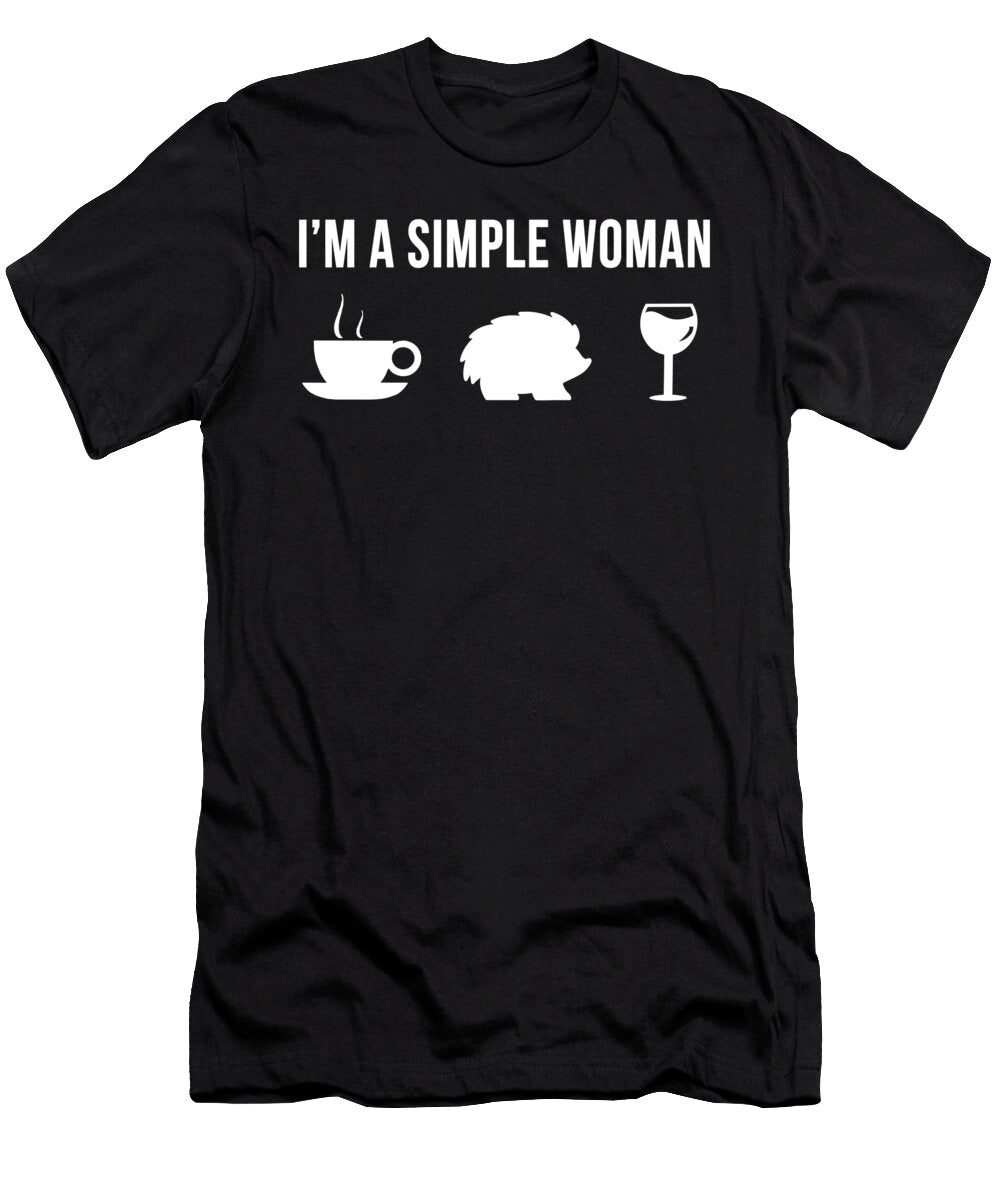 1 Funny Hedgehog Animal Zookeeper Wildlife Simple Man Lukas Davis T-Shirt
