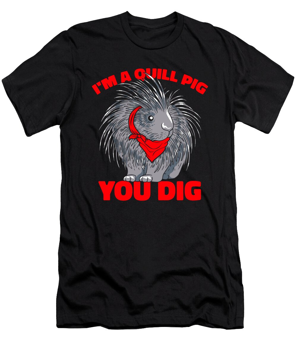 1 Funny Porcupine Animal Wildlife Rodent Porcupine Crazy Squirrel T-Shirt