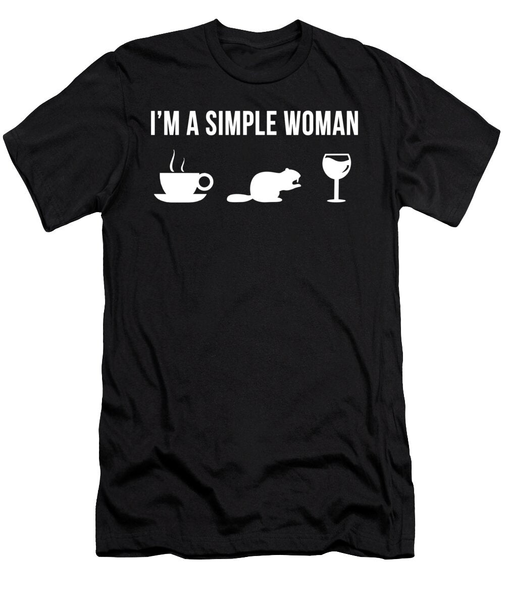 1 Funny Wild Beaver Hunting Hunter Simple Man Lukas Davis T-Shirt