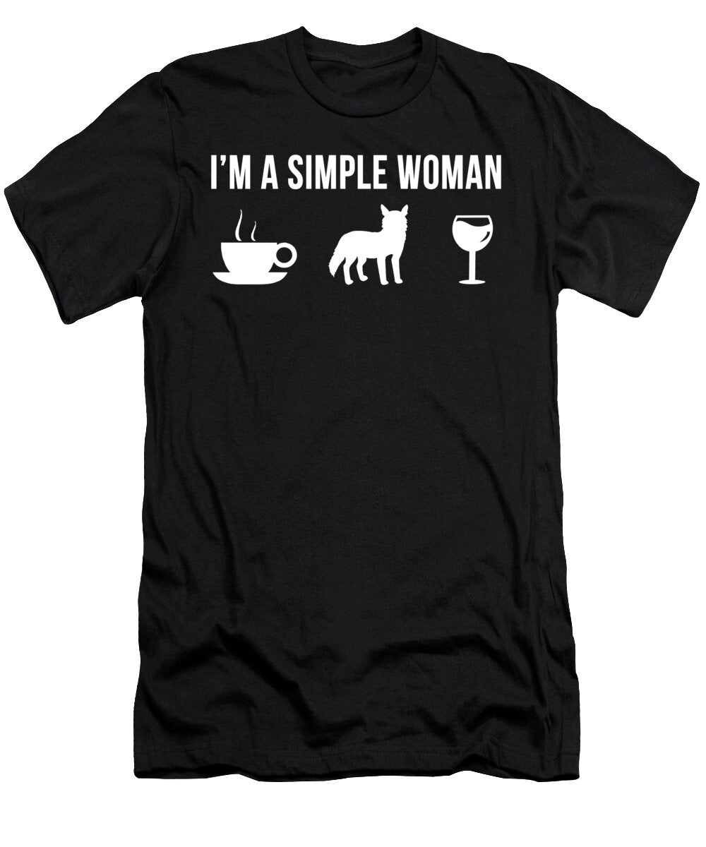 1 Funny Wild Coyote Hunting Hunter Simple Man Lukas Davis T-Shirt