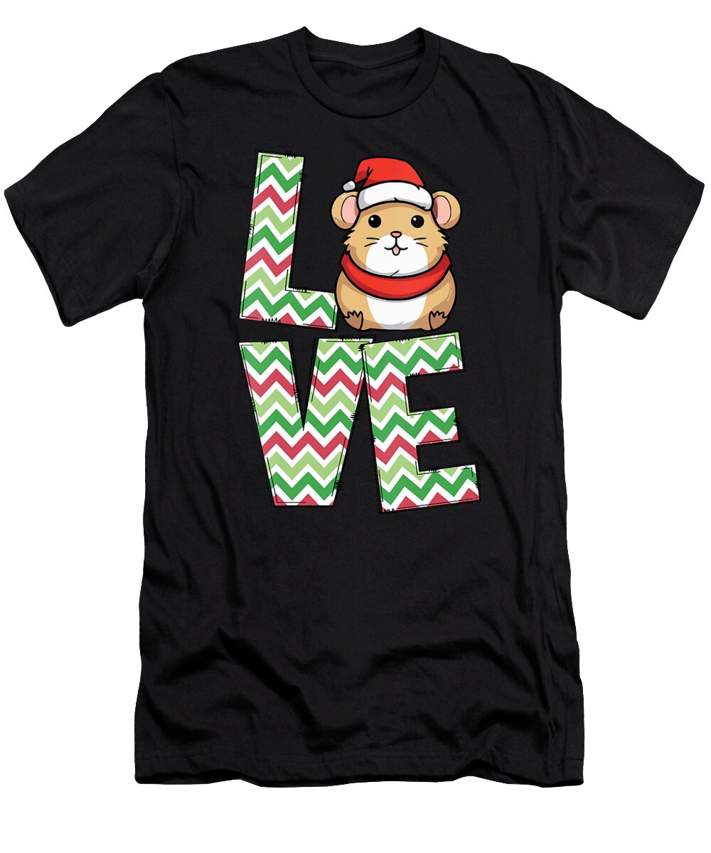 1 Hamster Christmas Day Xmas Party Rodent Pet Santa Claus Gift Thepassionshop T-Shirt