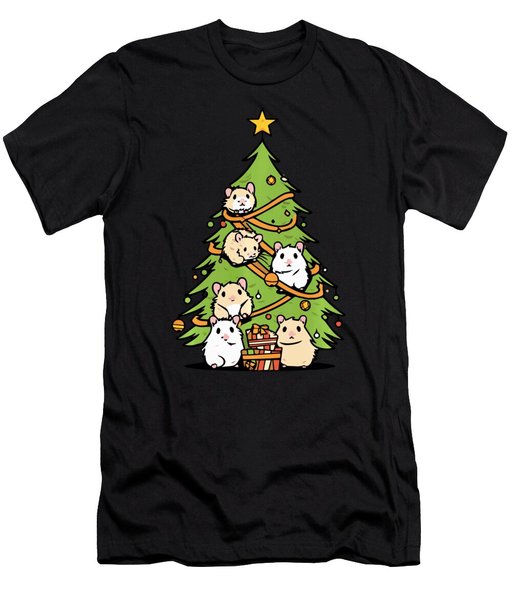 1 Hamster Christmas Day Xmas Party Rodent Pet Santa Claus Thepassionshop T-Shirt