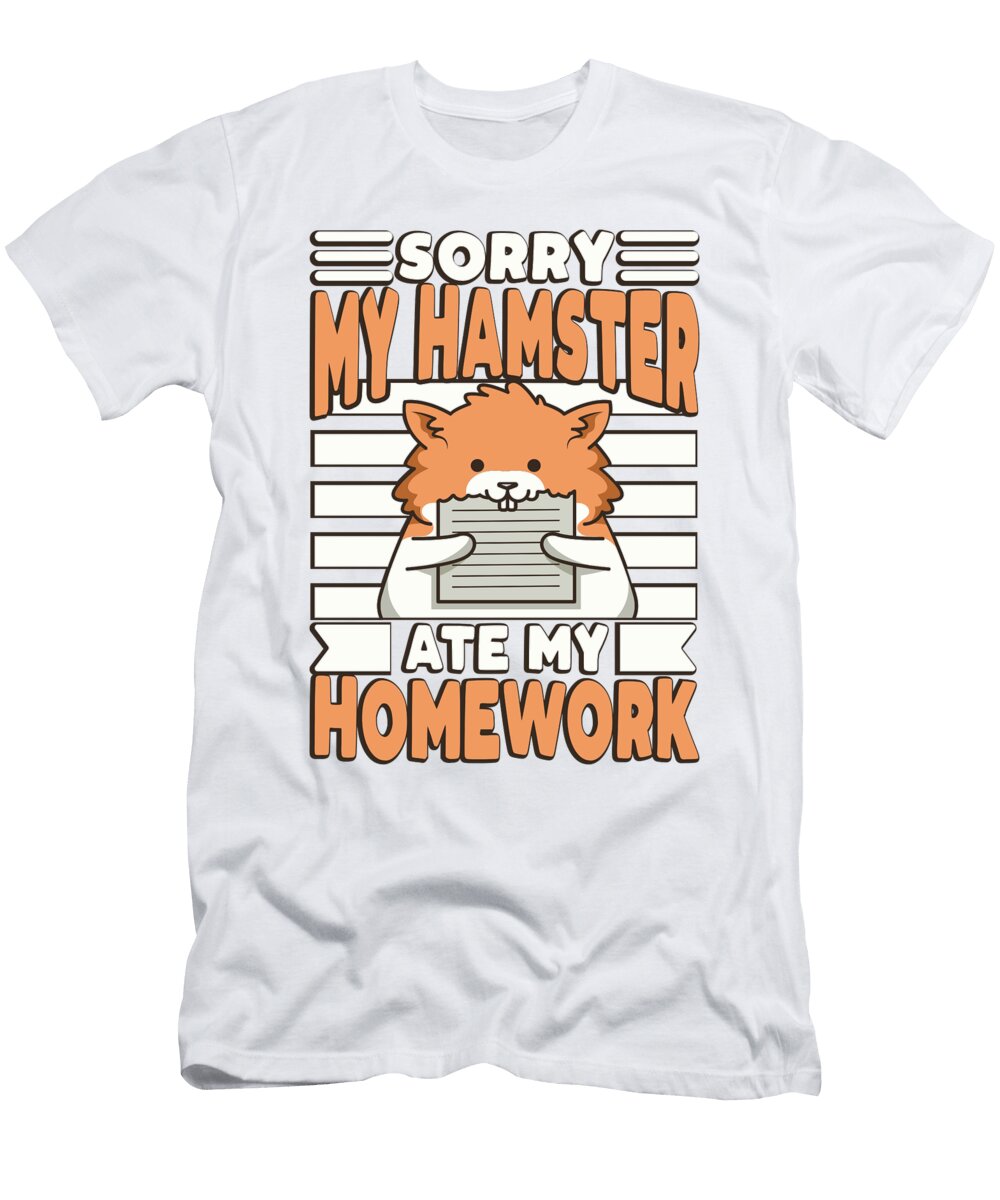 1 Hamster Guinea Pig My Hamster Ate My Homework Toms Store T-Shirt