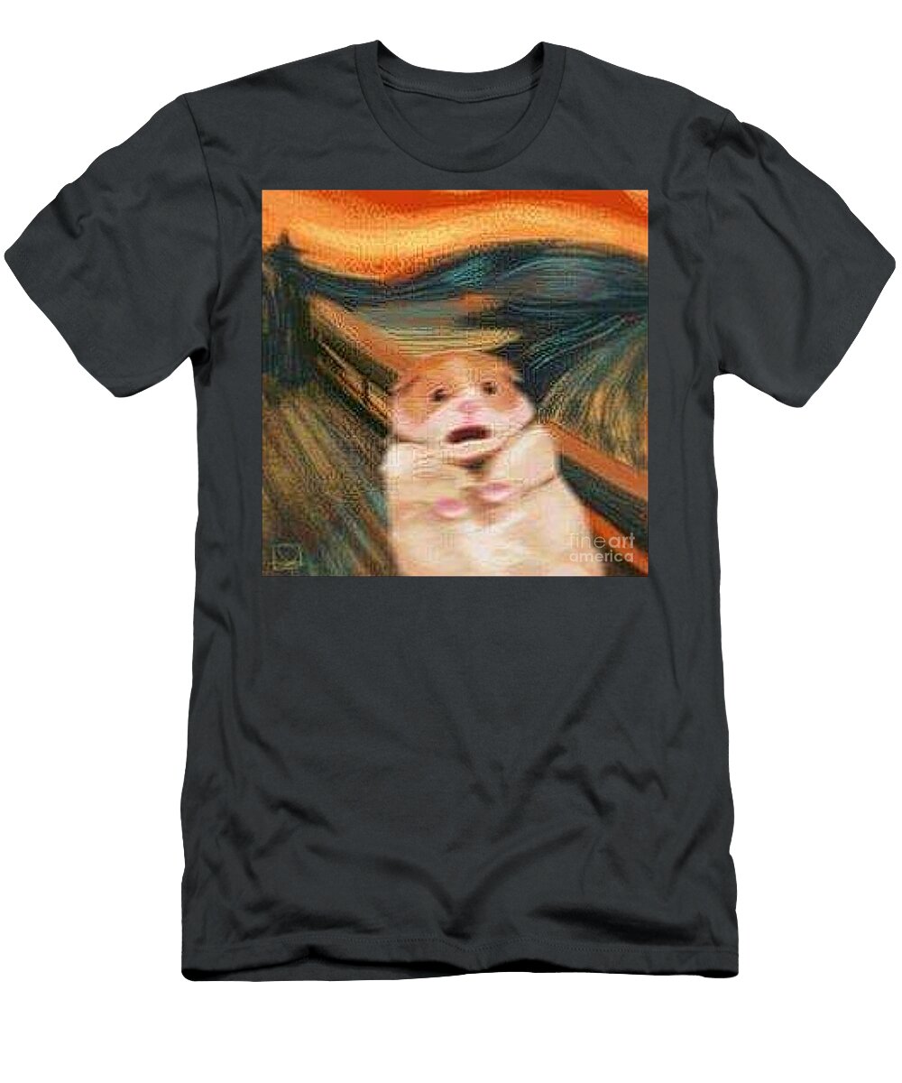1 Hamster in the Scream Davies Adele T-Shirt