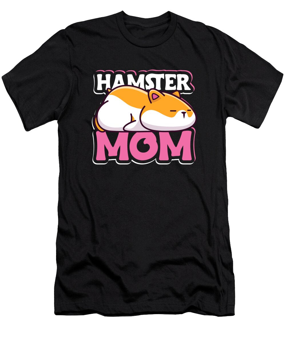 1 Hamster Mom Dwarf Syrian European Golden Lover Hamster Graphics Lab T-Shirt