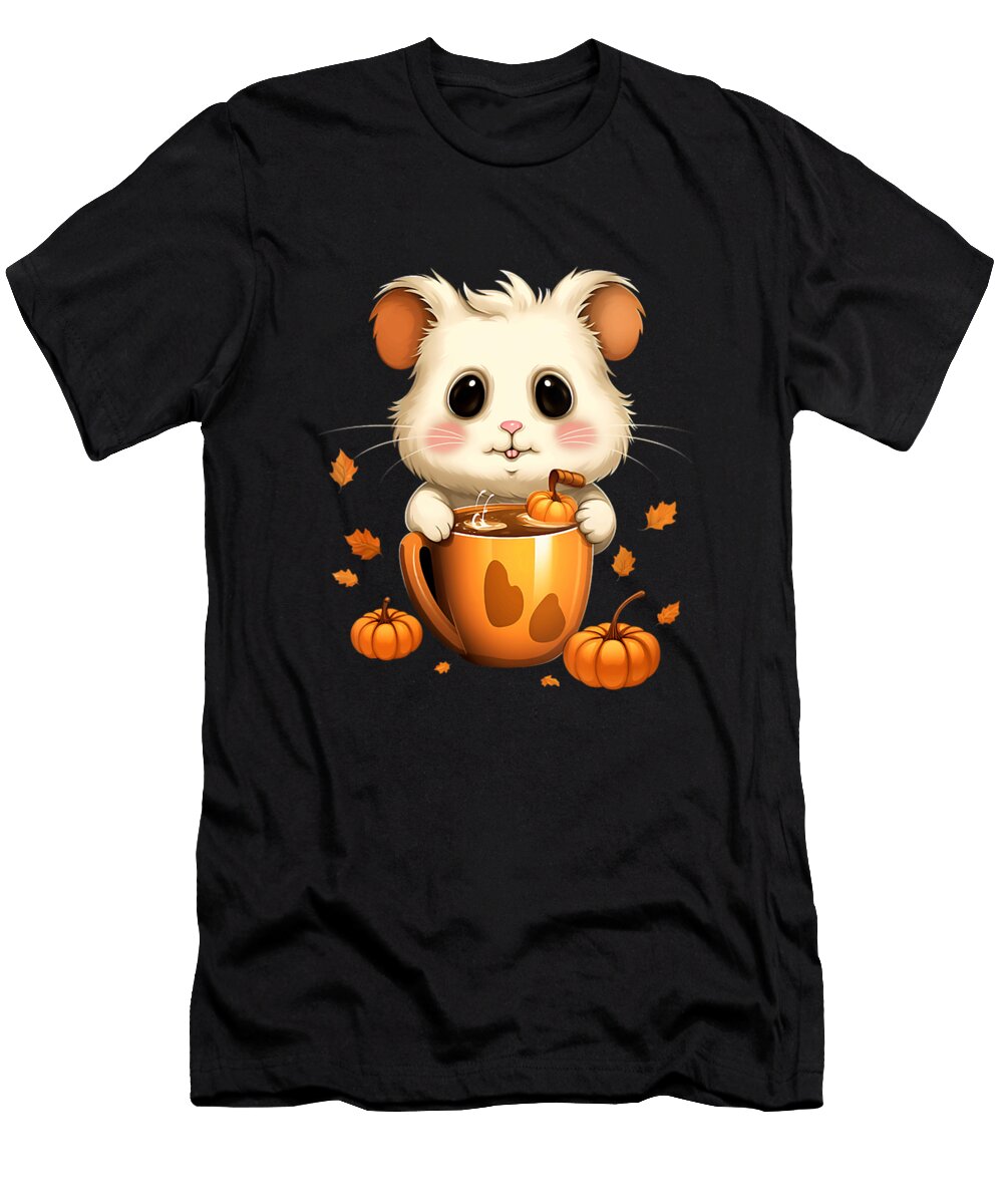 1 Hamster Pumpkin Spice Latte Fall Autumn Leaves Halloween Thepassionshop T-Shirt