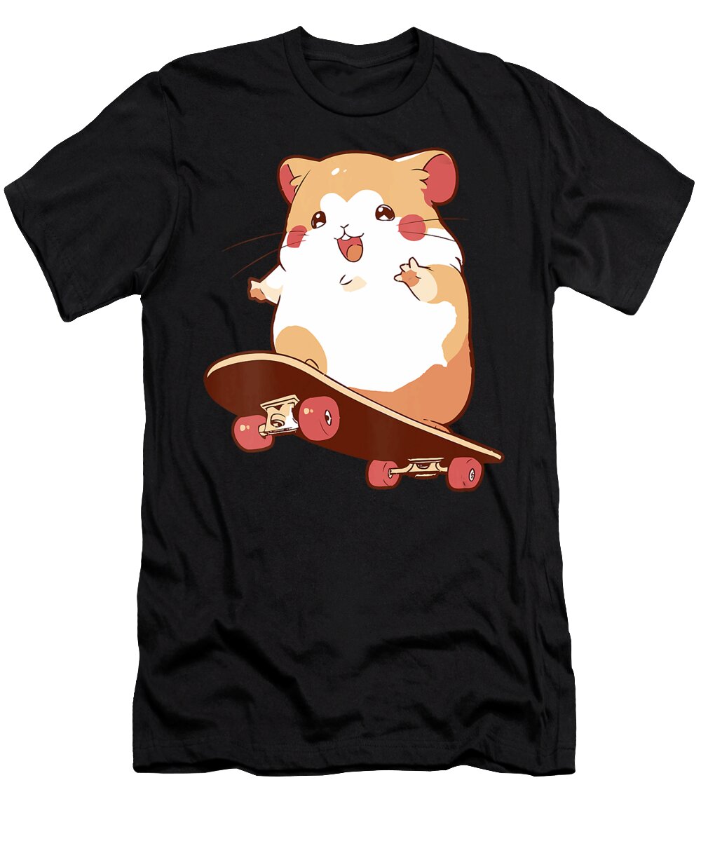 1 Hamster Riding a Skateboard Thepassionshop T-Shirt