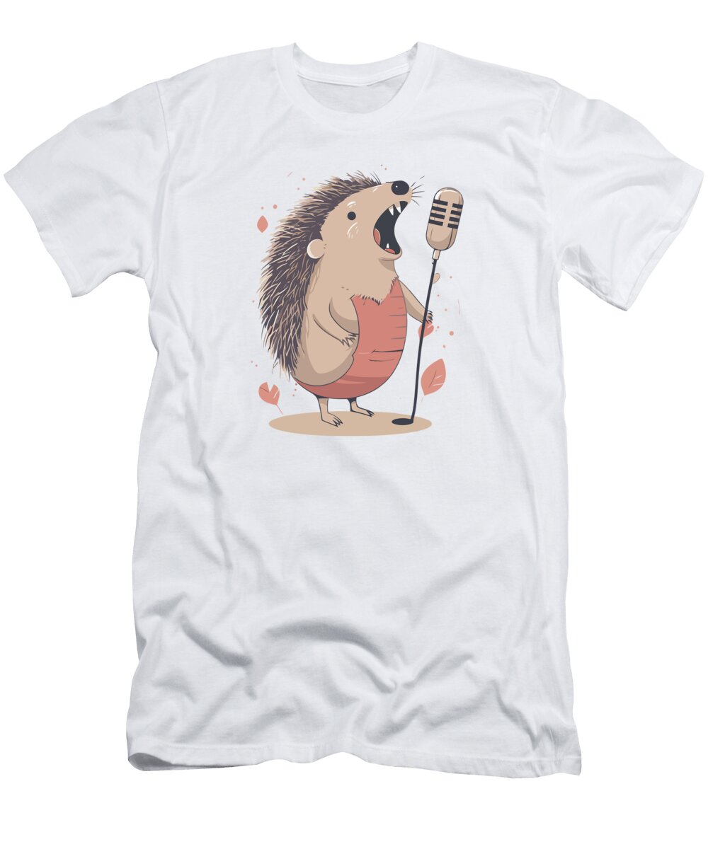 1 Hedgehog Singing Amir Faysal T-Shirt