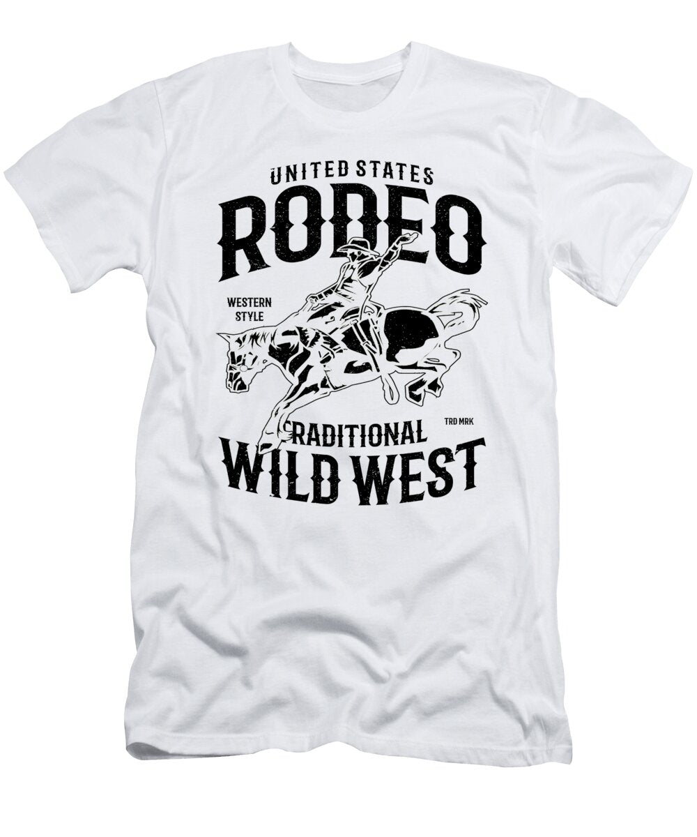 1 Horse Riding Rodeo Barrel Horseback Racing Horse Florian Dold Art T-Shirt