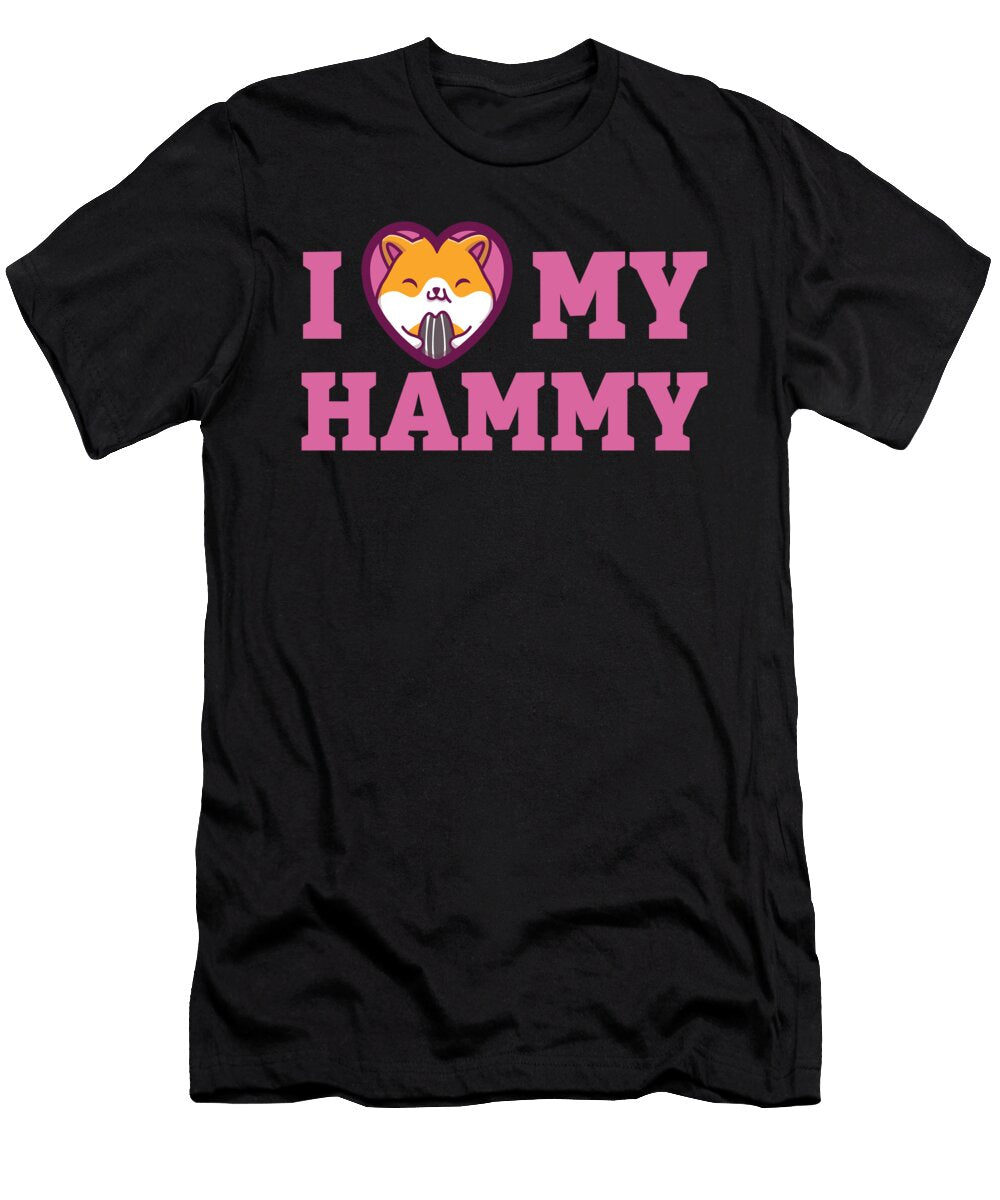 1 I Love My Hammy Hamster Moon T-Shirt