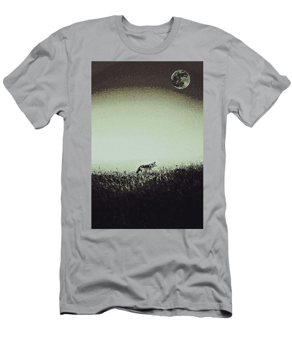 1 Lone Wolf and Full Moon Celestial Images T-Shirt