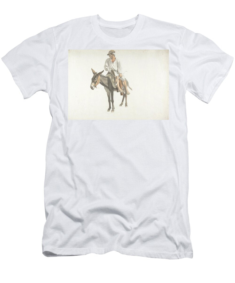 1 Peasant on a Donkey Giovanni Battista Lusieri T-Shirt