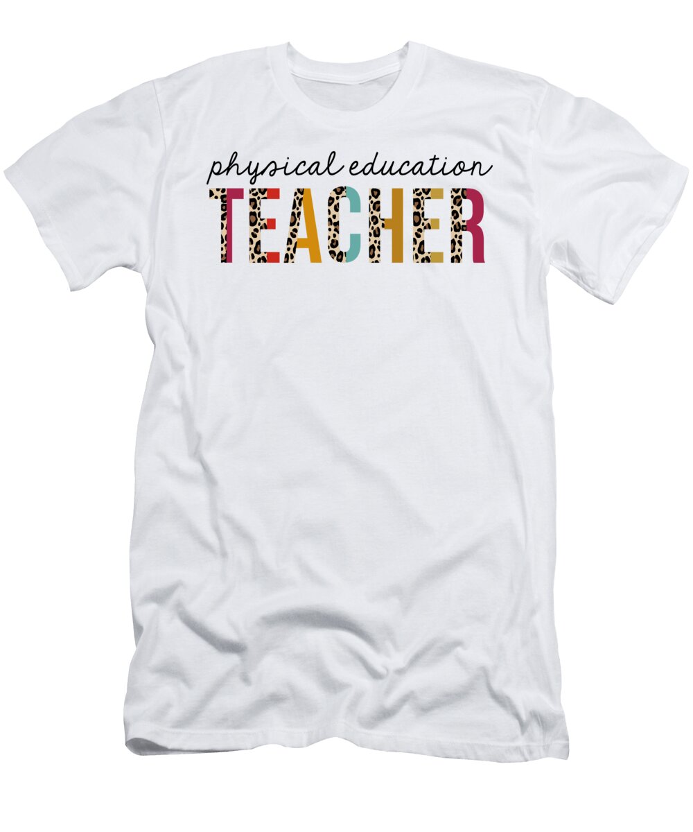 1 Physical Education Teacher Leopard Teaching Appreciation Jensen Cena T-Shirt