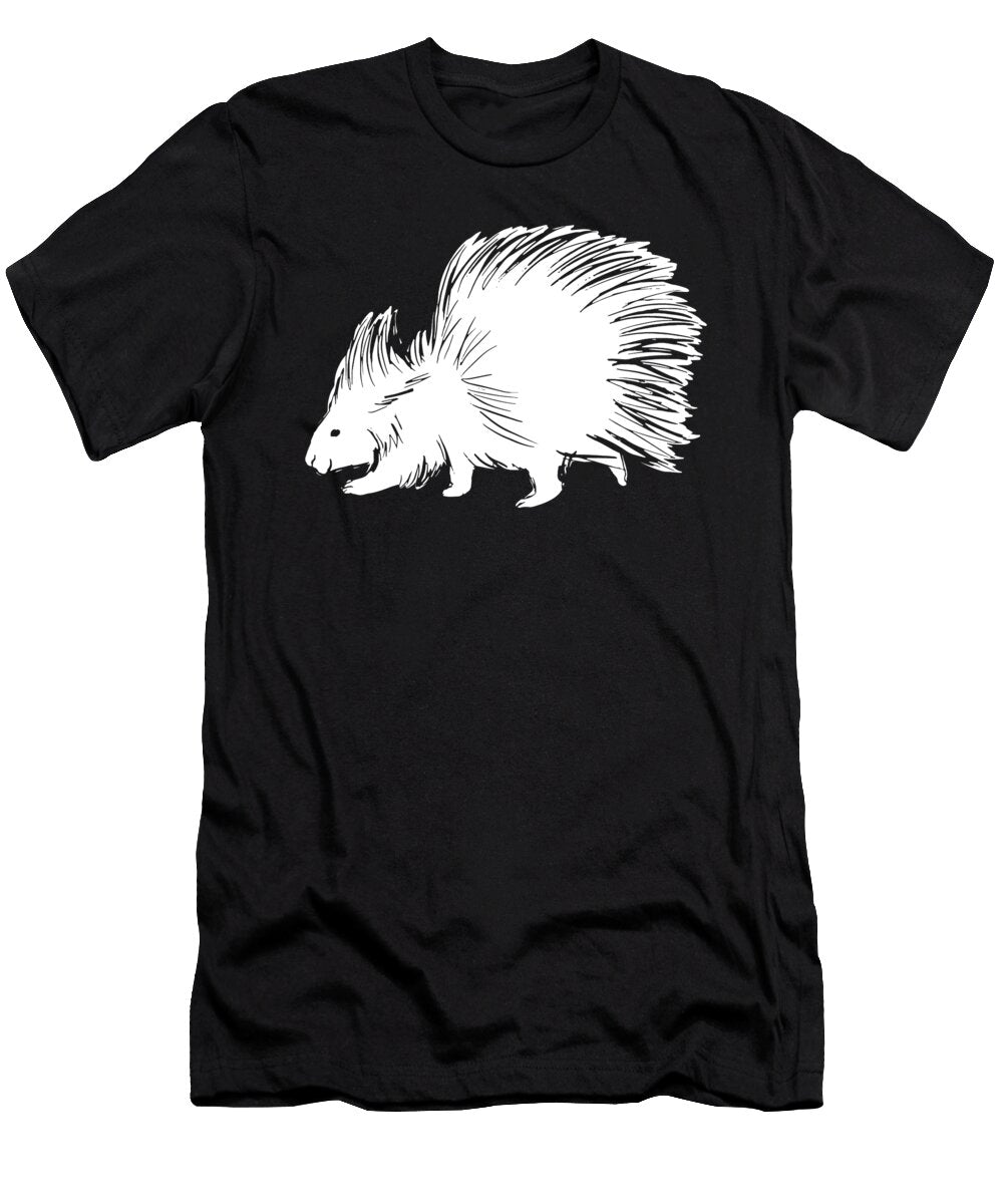 1 Porcupine Animal Rodent Wildlife Porcupine Crazy Squirrel T-Shirt
