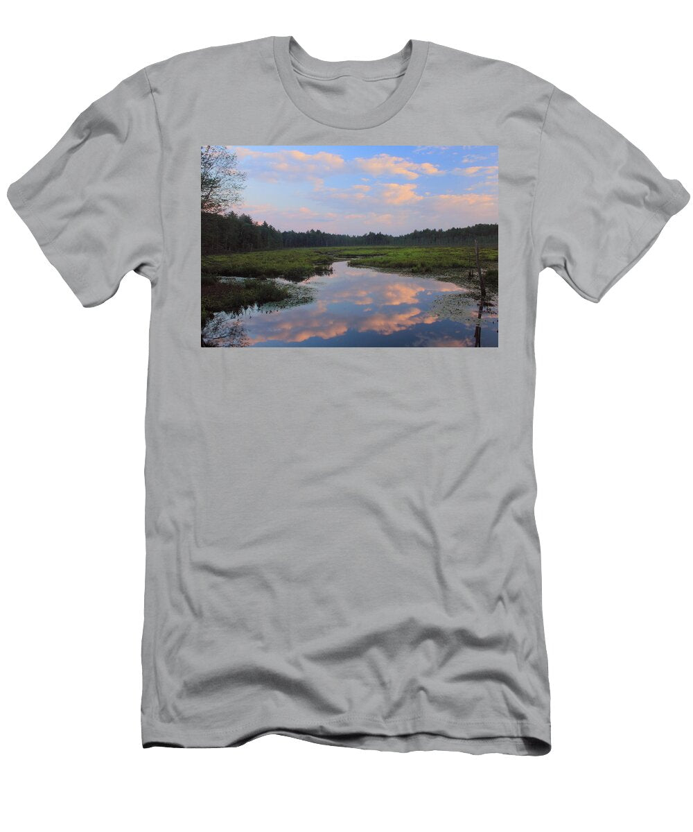 1 Quabbin Reservoir Wetland Sunset John Burk T-Shirt