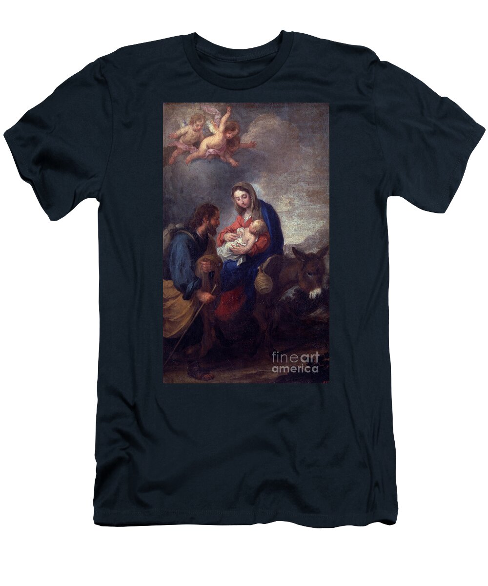 1 Rest on the Flight Into Egypt Bartolome Esteban Murillo T-Shirt