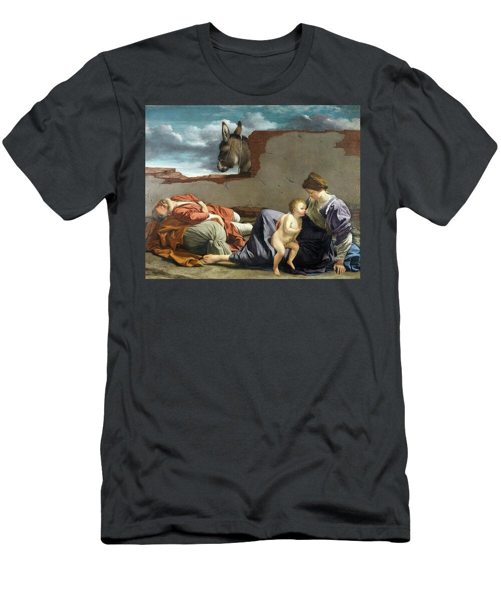 1 Rest on the Flight Into Egypt Orazio Gentileschi T-Shirt