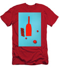 1 Ripe Red Tomatoes with a Red Bottle Cut Out of Cardboard Valentin Ivantsov T-Shirt