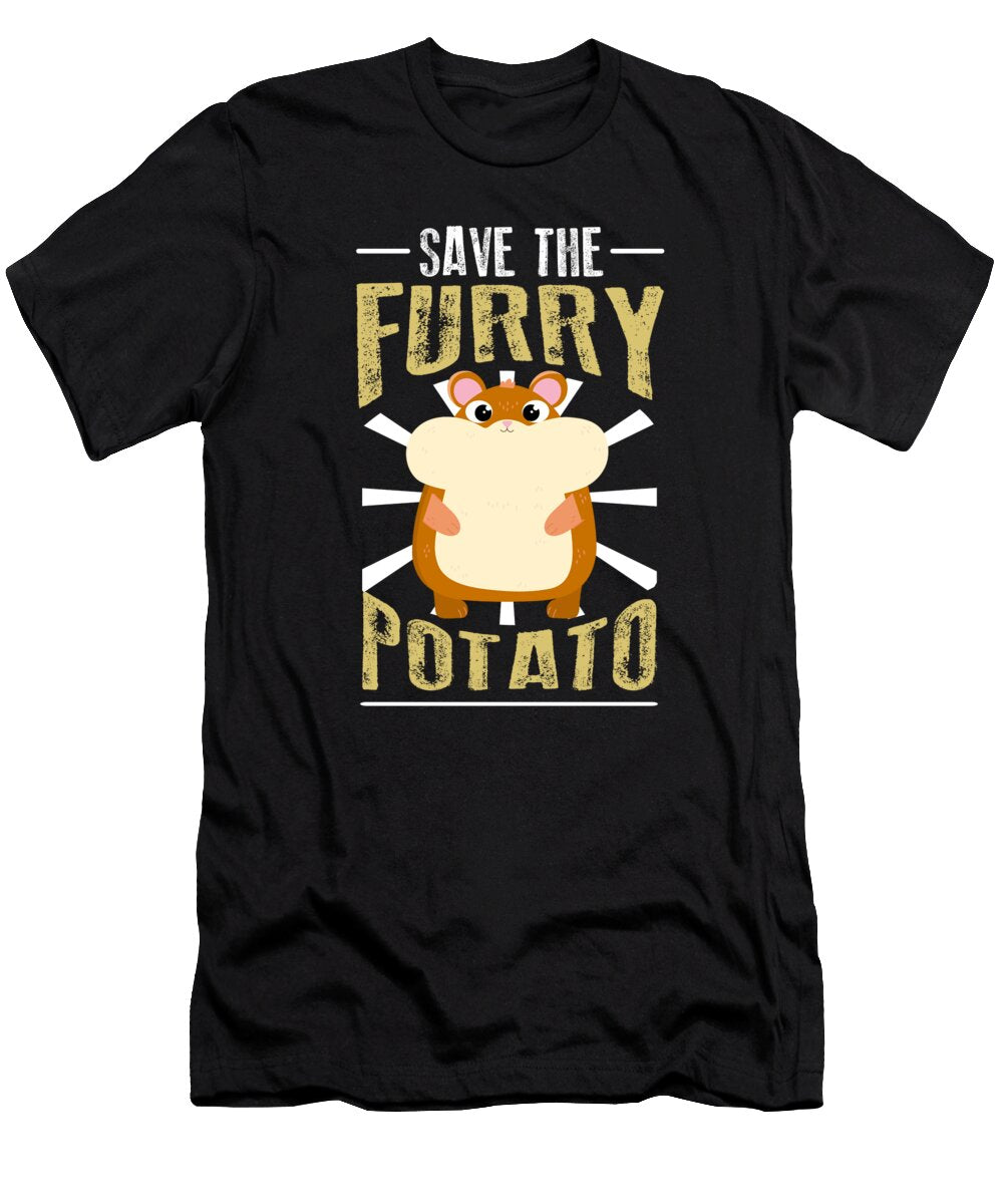 1 Save the Furry Potato Dwarf Syrian European Golden Hamster Graphics Lab T-Shirt