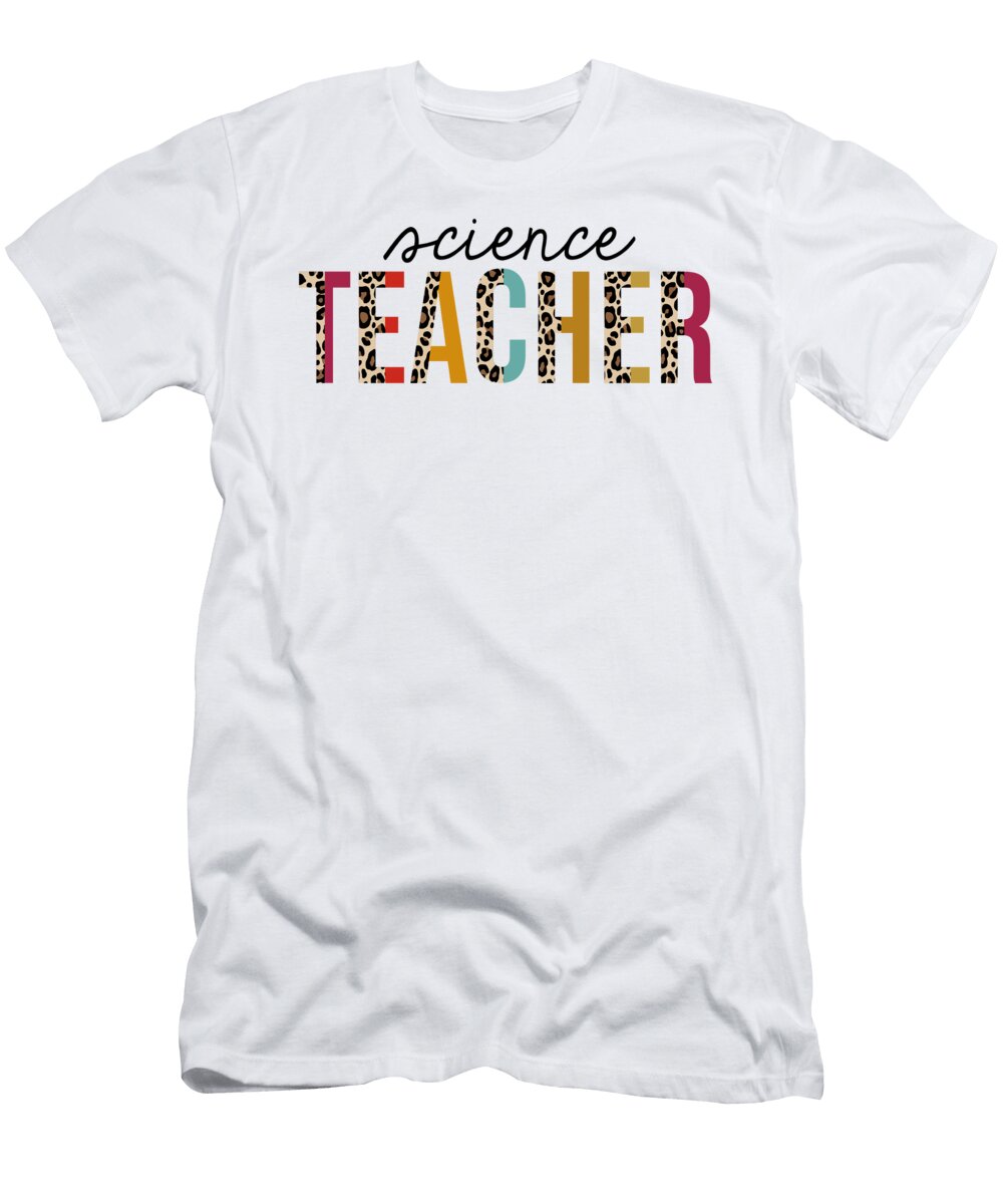 1 Science Teacher Leopard Print Funny Teaching Appreciation Jensen Cena T-Shirt