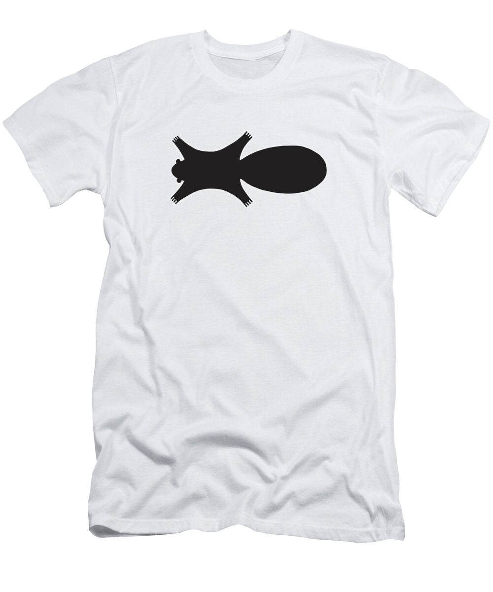 1 Silhouette of a Flat Beaver Csa Images T-Shirt