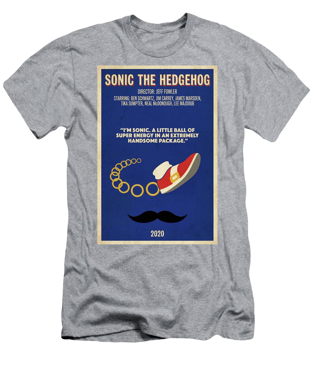 1 Sonic the Hedgehog Minimal Movie Poster Retro Film Poster Vintage Sampadart Gallery T-Shirt