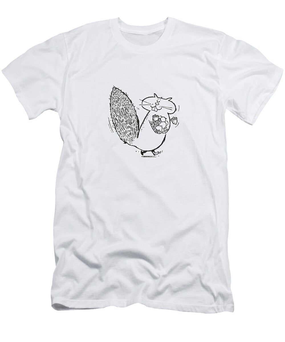 1 Squirrel Hoarding Acorns Csa Images T-Shirt