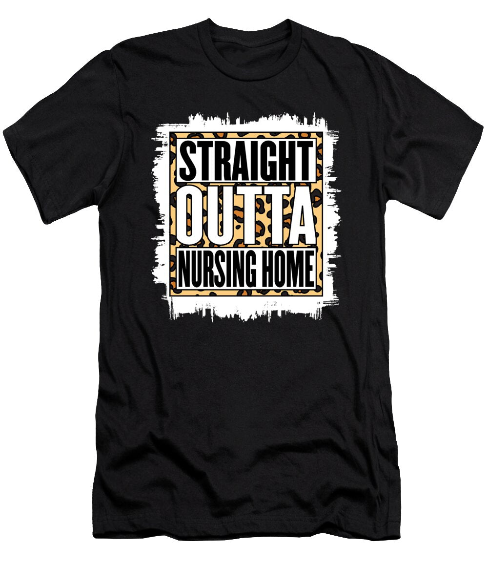 1 Straight Outta the Nursing Home Grandparent Funny Humor Jensen Cena T-Shirt
