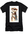 1 Stylish Ferret in Aviator Glasses Watercolor Portrait Clint Mclaughlin T-Shirt