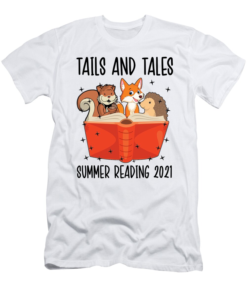 1 Tails and Tales Summer Reading 2021 Book Librarian Florian Dold Art T-Shirt