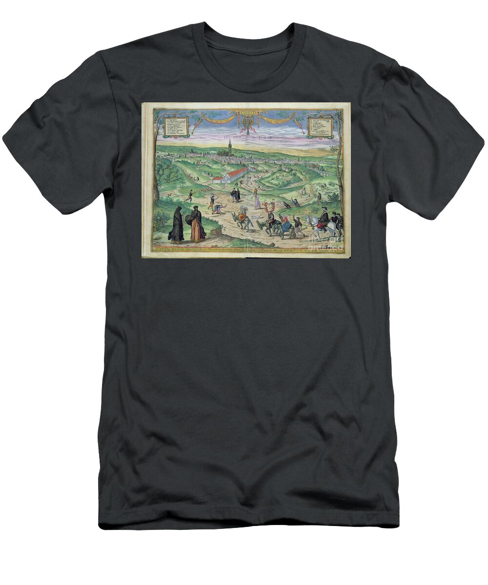 1 Town Plan of Seville From Civitates Orbis Terrarum By Georg Braun 1541 1622 and Frans Hogenberg 1535 90 1593 Joris Hoefnagel T-Shirt