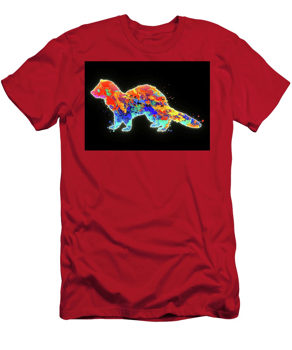 1 Watercolor Ferret Wrenn Huber T-Shirt