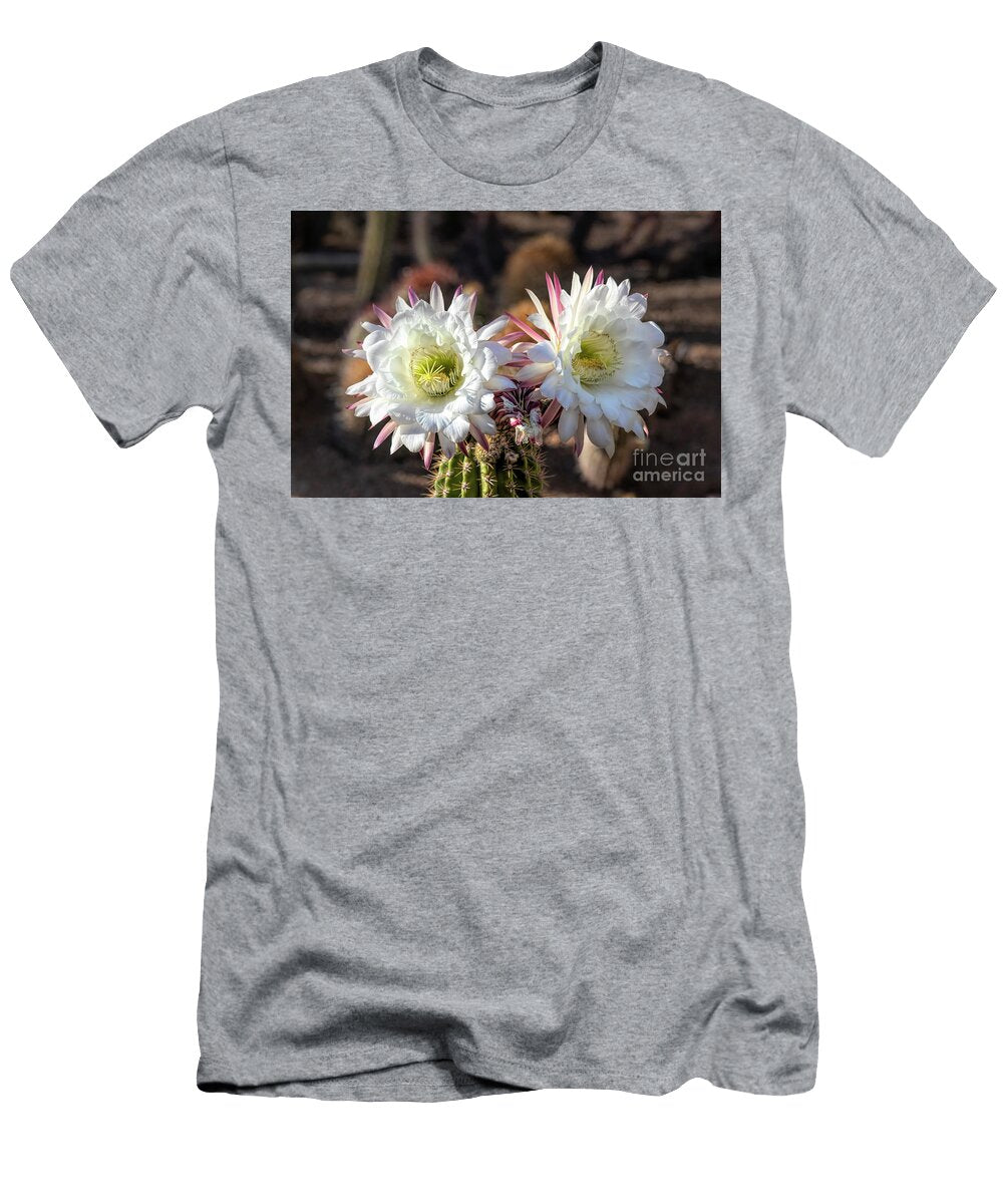 1 White Hedgehog Cactus Flowers 01 Elisabeth Lucas T-Shirt
