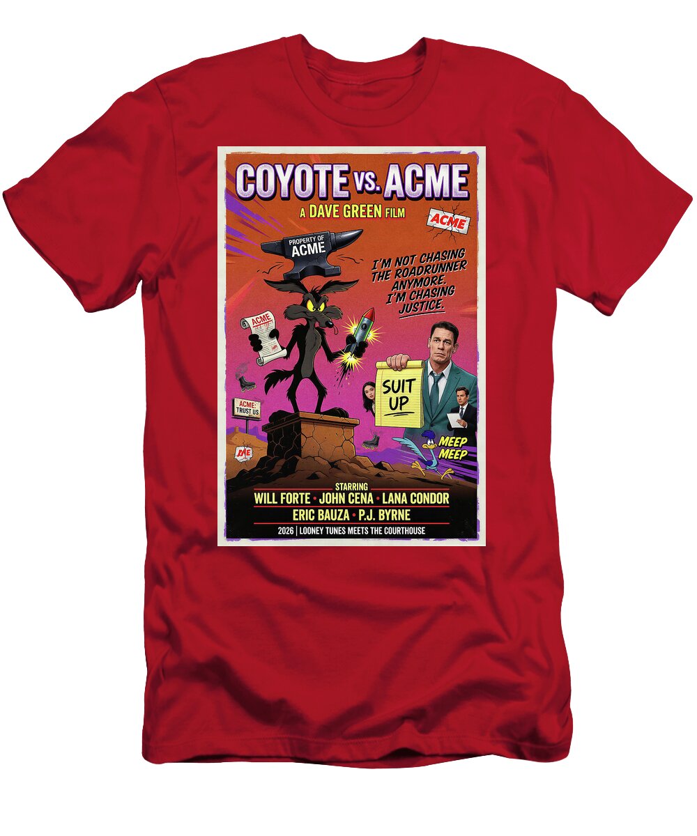 10 Coyote Vs Acme Minimal Movie Poster Retro Film Poster Vintage 2026 Sampadart Gallery T-Shirt